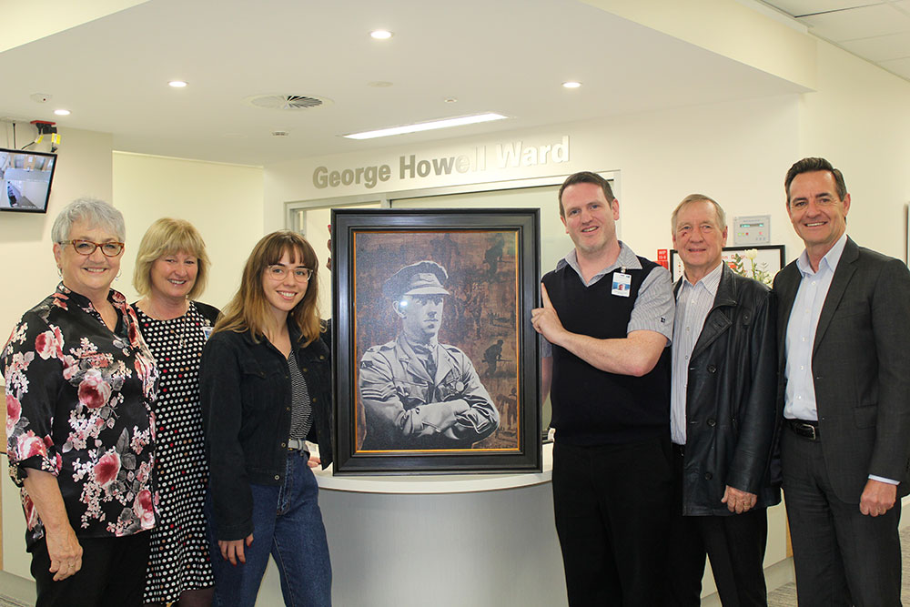 Hollywood being presented with portrait