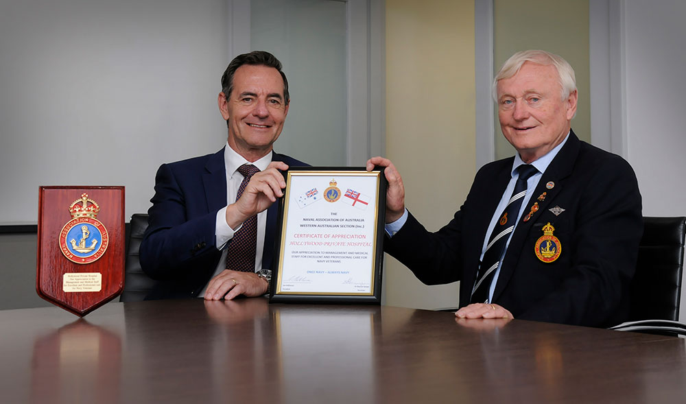Hollywood Private Hospital's dedication to veterans recognised as part of centenary celebrations