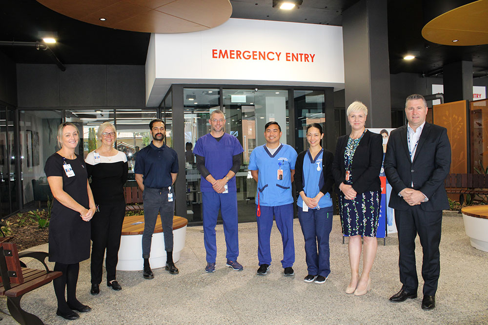 Hollywood Private Hospital Emergency Department staff with executive team members.